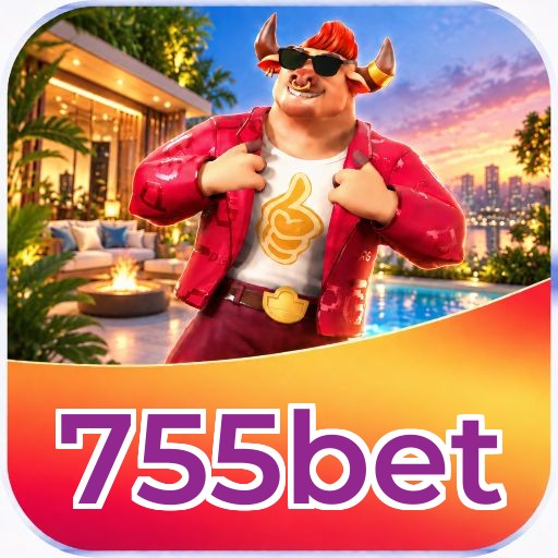 Interface da plataforma 755bet mostrando slots populares e bônus de boas-vindas